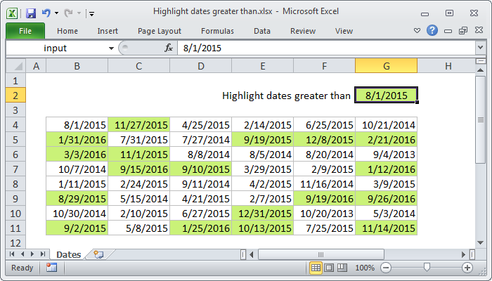 Excel Compare Two Dates Greater Than